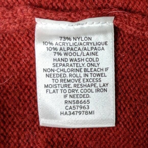 Halogen (Nordstrom) Cold Shoulder Turtleneck Sweater Red Rosewood - M - NWOT - Picture 5 of 6